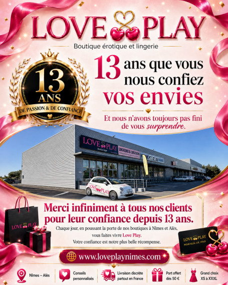 meilleur boutique érotique depuis 13 ans 